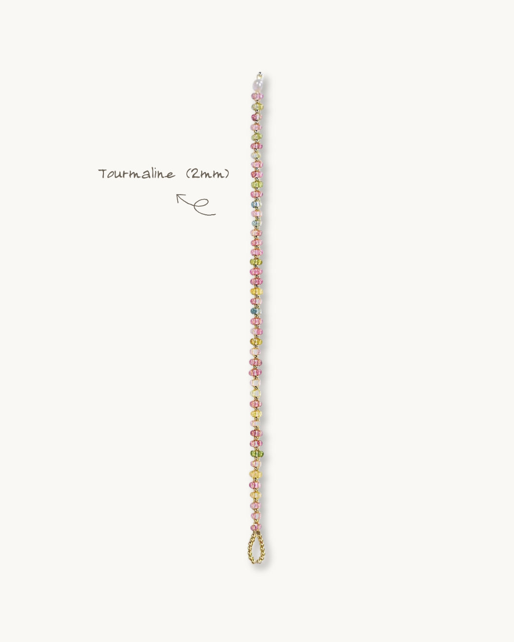 Handwoven, Rainbow, Tourmaline Bracelet, Radiant Luck
