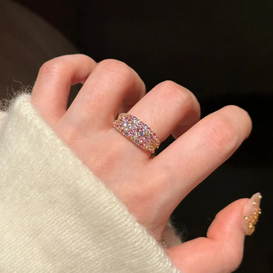 Gold-Plated 925 Silver｜ Colorful Galaxy Ring