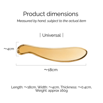 Brass Gua Sha Tool - Professional TCM Face & Body Scraper for Energy Flow