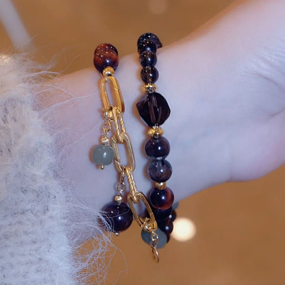 2026 Sagittarius Double-Wrap Bracelet | Balance Stone Smoky Quartz