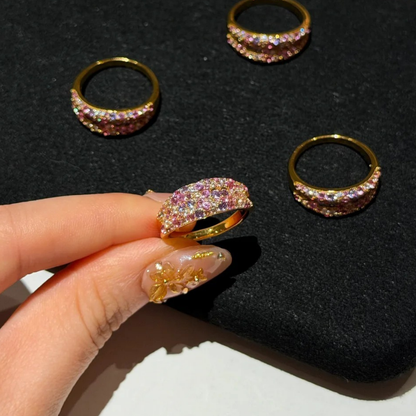 Gold-Plated 925 Silver｜ Colorful Galaxy Ring
