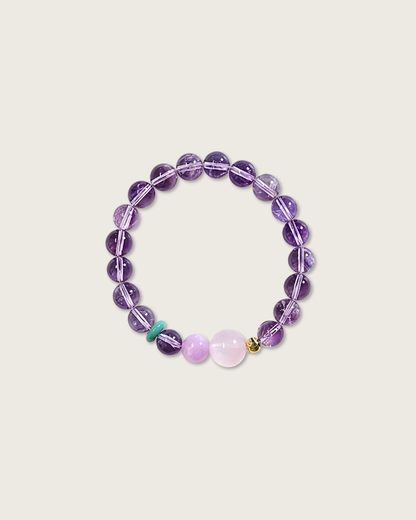 Purple Begonia, Amethyst Bracelet, Grow Your Connections