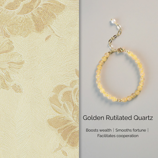 Bracelet | Wrist Galaxy – Golden Rutilated Quartz for Wealth & Success