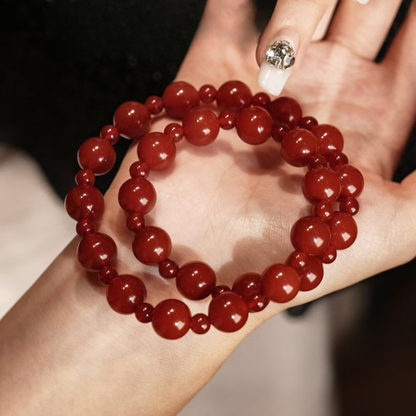 Double-wrap Bracelet｜Radiant Red Agate for Energy Confidence & Good Sleep
