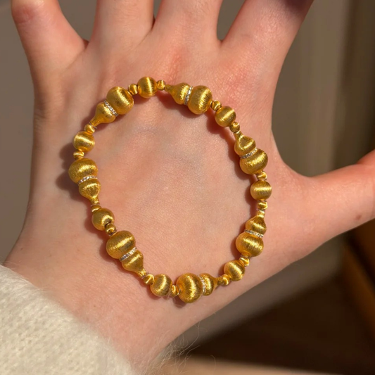 Gold-Plated 925 Silver｜Full Gourd Bangle