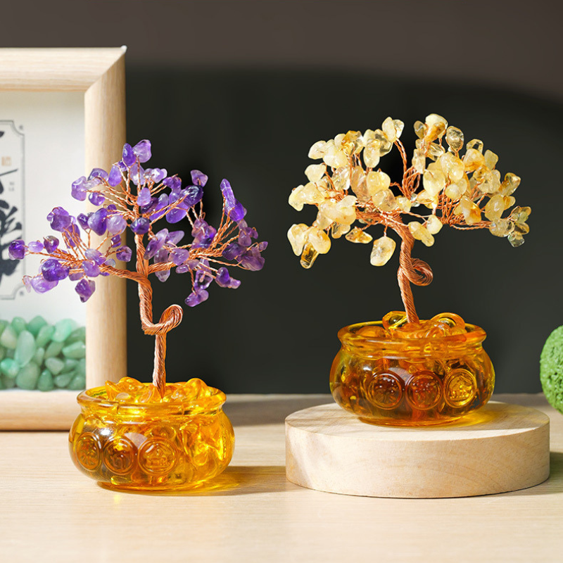 Amethyst Feng Shui Tree For Wisdom - Focus & Study Planter