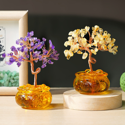 Amethyst Feng Shui Tree For Wisdom - Focus & Study Planter