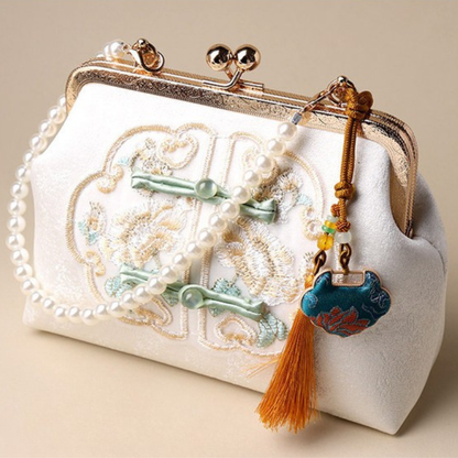 Ruyi Lock Amulet Charm | Chinese Embroidery Song Jin Protective Symbol