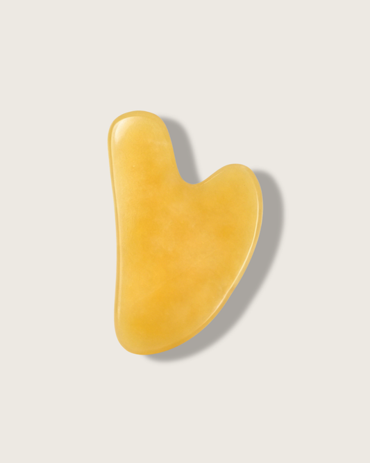 Jade Gua Sha Board -  Yellow Jade, For Revitalize