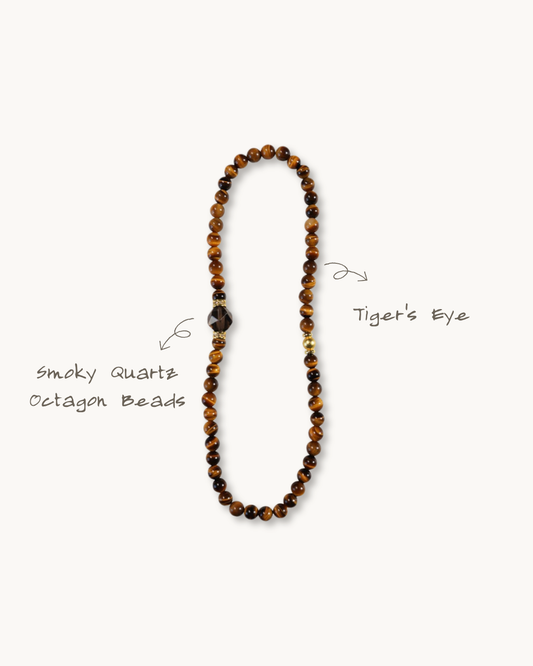 Caramel Amber, Multi-Wrap Tiger Eye Bracelet, Ground & Grow