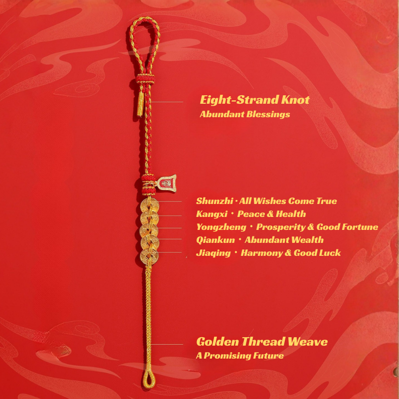Red String Bracelet｜2026 Five Emperor Coins - Wealth, Protection & Feng Shui Luck