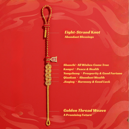 Red String Bracelet｜2026 Five Emperor Coins - Wealth, Protection & Feng Shui Luck