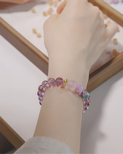 Purple Begonia, Amethyst Bracelet, Grow Your Connections