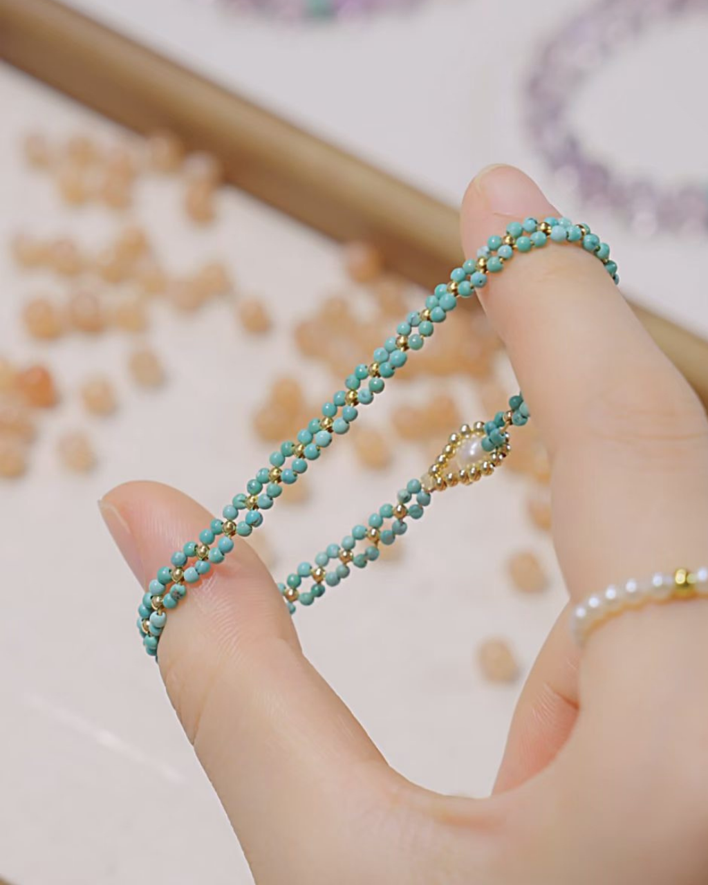 Handwoven, Rainy Glade, Turquoise Bracelet, Shield Your Energy