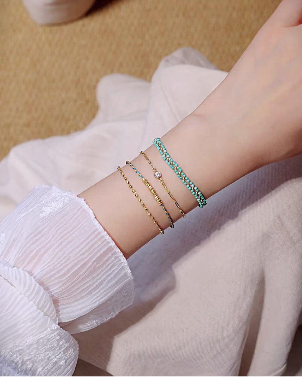 Handwoven, Rainy Glade, Turquoise Bracelet, Shield Your Energy