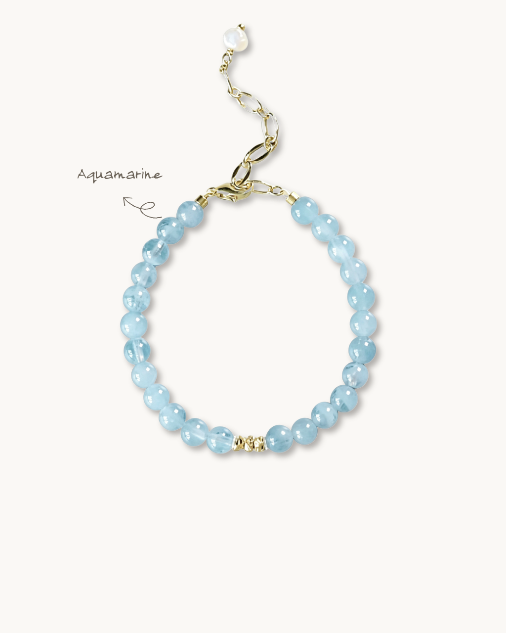 Everluck Aquamarine Bracelet, Emotional Balance