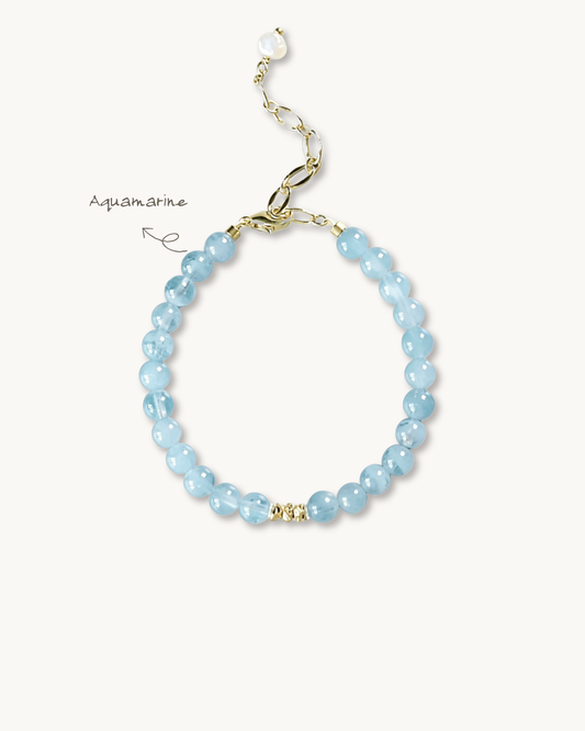 Everluck Aquamarine Bracelet, Emotional Balance
