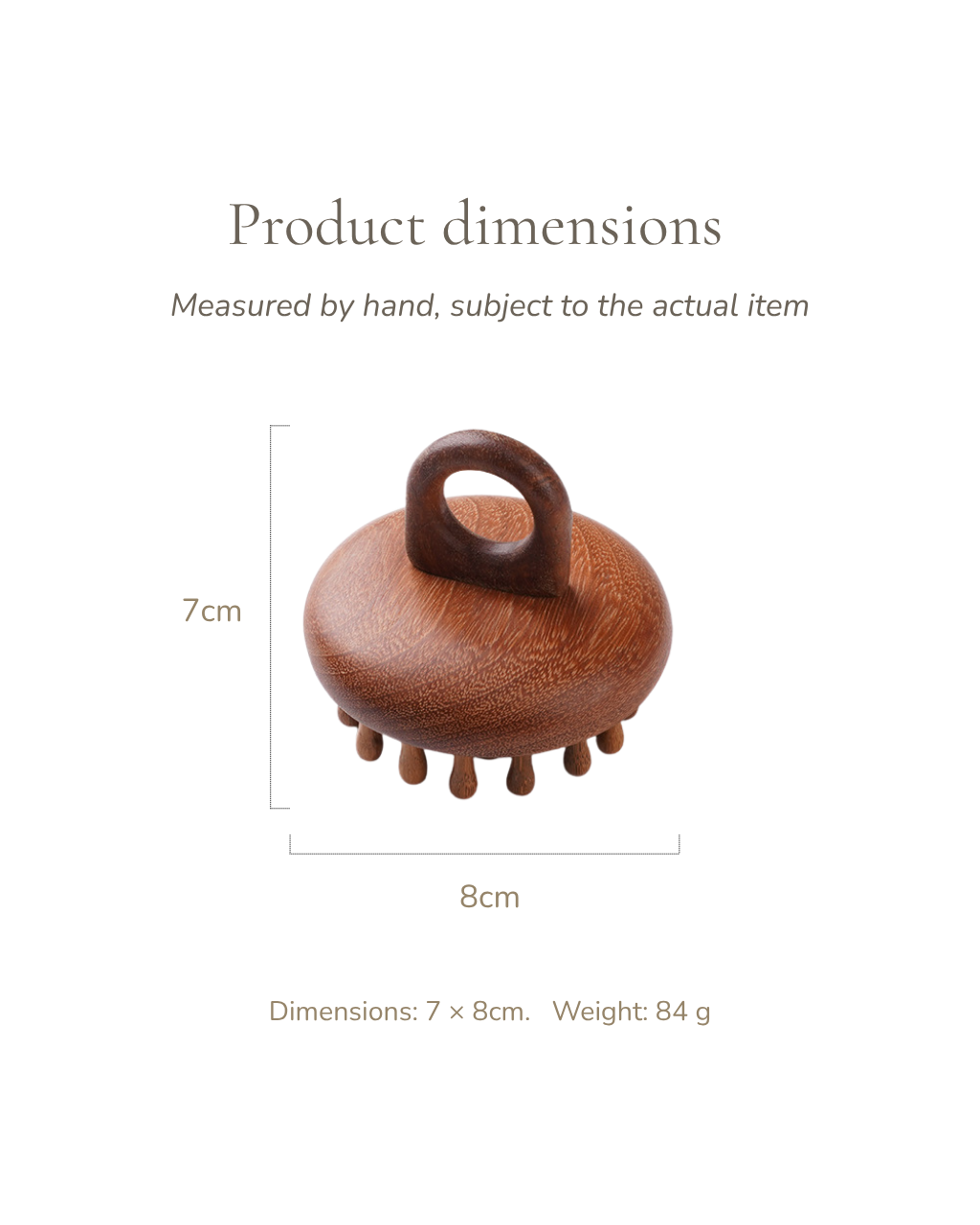 Massage Comb - Wood, For Head & Body Meridian