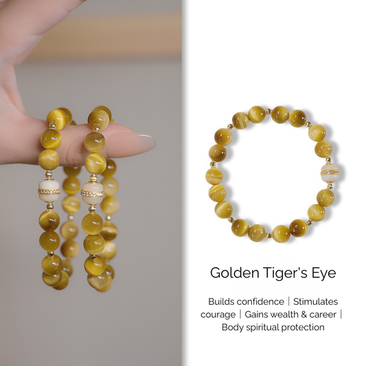Bracelet | Wrist Galaxy – Golden Tiger Eye for Confidence & Career Wealth