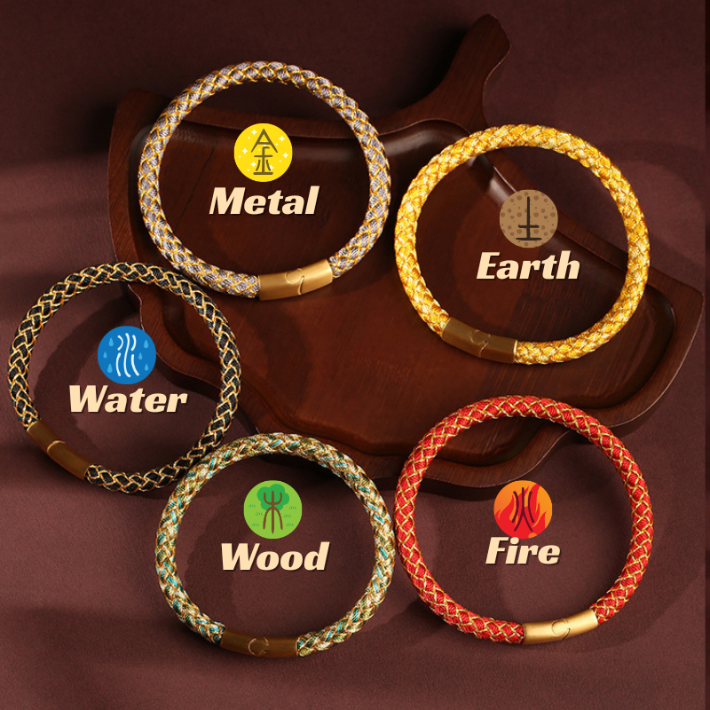 Red String Bracelet｜Five Elements Dragon Scale - Personalized Feng Shui & Energy Balance Talisman