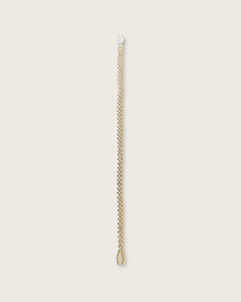 Handwoven, Starlight, Gold-Toned Bead Bracelet, Brighten Your Path