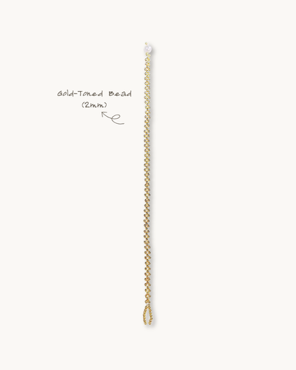 Handwoven, Starlight, Gold-Toned Bead Bracelet, Brighten Your Path