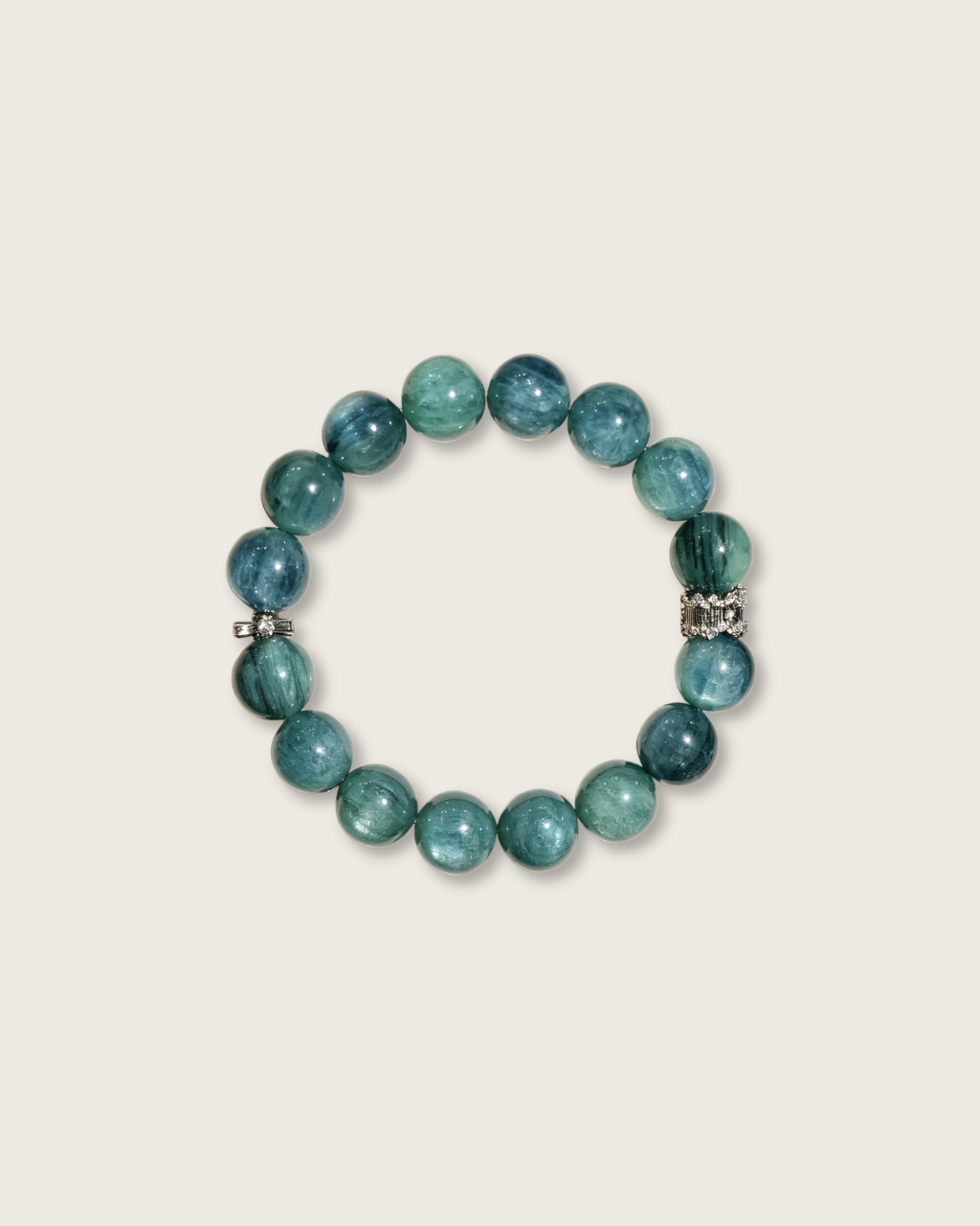 Verdant Stream, Green Kyanite Bracelet, Boost Your Intuition