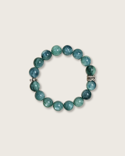 Verdant Stream, Green Kyanite Bracelet, Boost Your Intuition