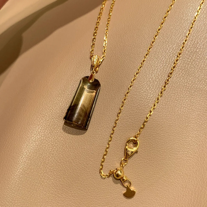 Gold-Plated 925 Silver｜Ink Wash Agate Necklace & Bracelet