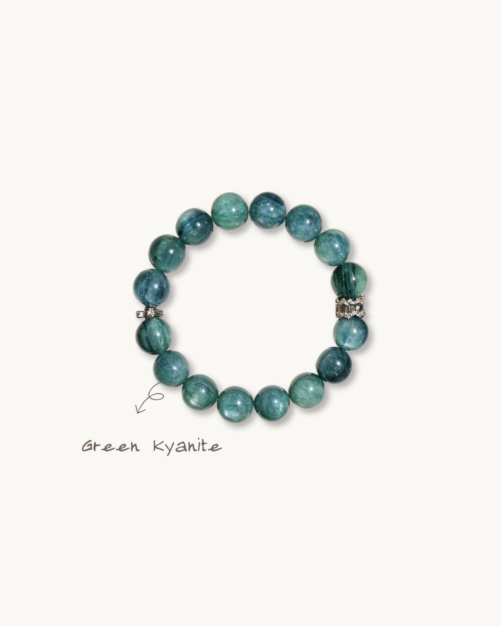 Verdant Stream, Green Kyanite Bracelet, Boost Your Intuition