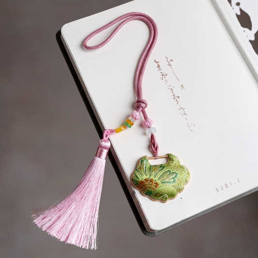 Ruyi Lock Amulet Charm | Chinese Embroidery Song Jin Protective Symbol