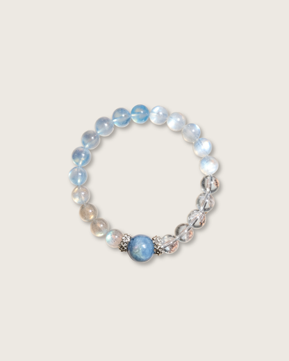 Misty Blue, Moonstone & Aquamarine Bracelet, Soothe Your Heart