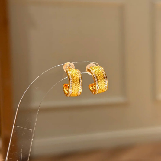 Gold-Plated 925 Silver｜ Wheat Ear Stud Earrings