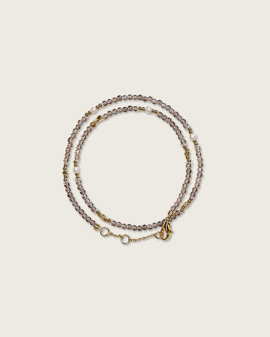 Full Circle Series, Smoky Quartz Bracelet, Smooth Your Path
