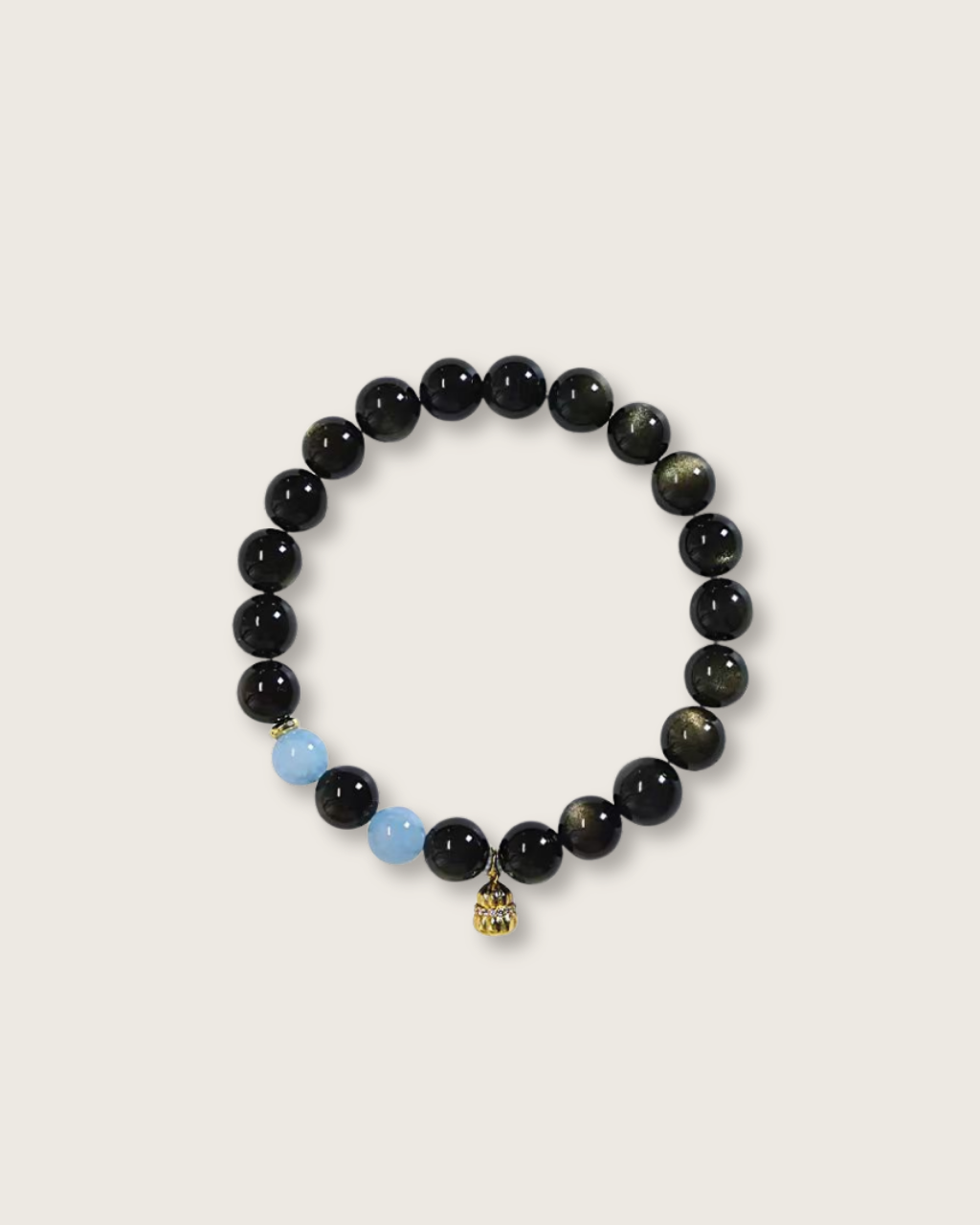 Twilight City, Gold Sheen Obsidian Bracelet, Unbreakable Shield
