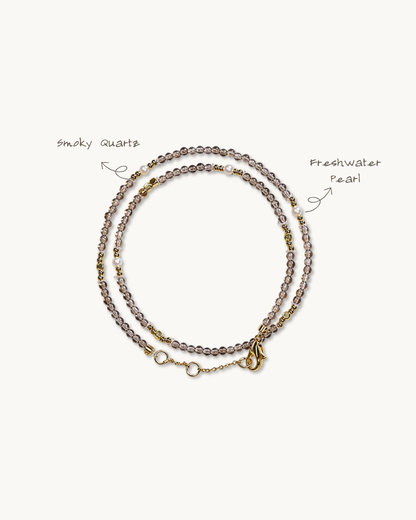 Full Circle Series, Smoky Quartz Bracelet, Smooth Your Path