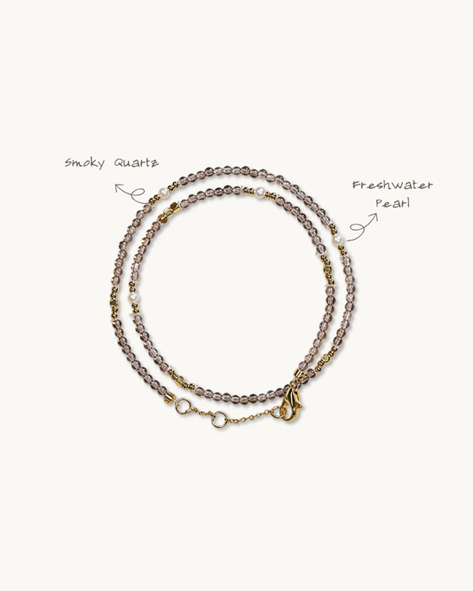Full Circle Series, Smoky Quartz Bracelet, Smooth Your Path