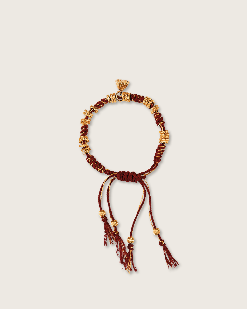 Lucky Lotus, Tibetan Cotton Cord Bracelet, Turn Your Fortune