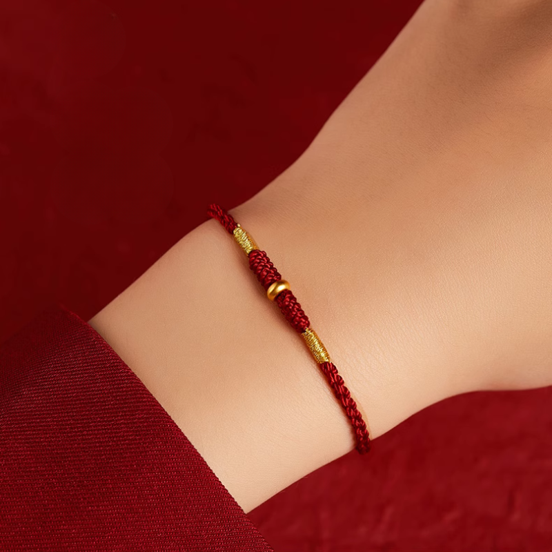 Red String Bracelet｜Ben Ming Nian with Abacus Bead - Good Luck, Smooth Path & Protection