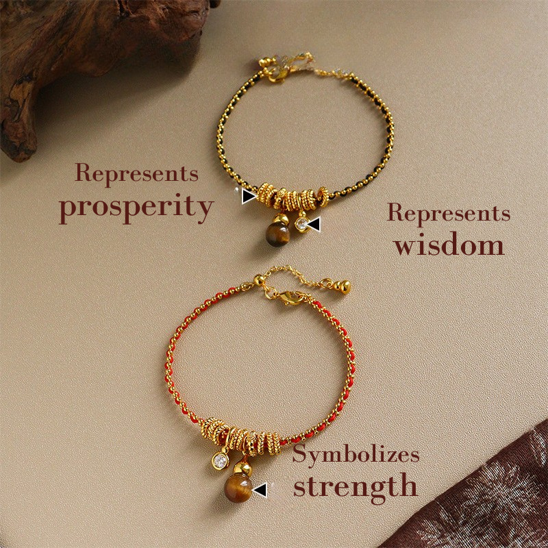 Red String Bracelet｜Tiger‘s Eye  - Courage & Protection