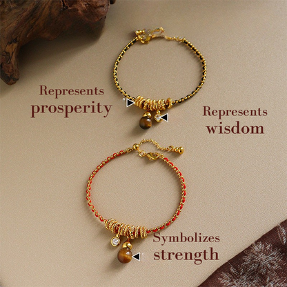Red String Bracelet｜Tiger‘s Eye  - Courage & Protection