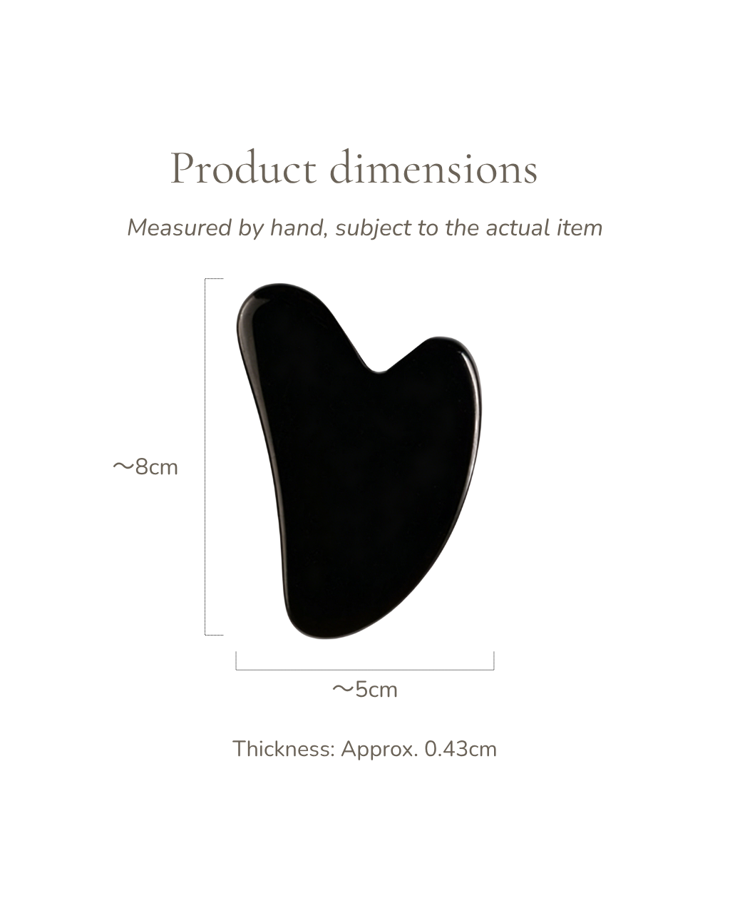 Crystal Gua Sha Board - Obsidian, For Grounding