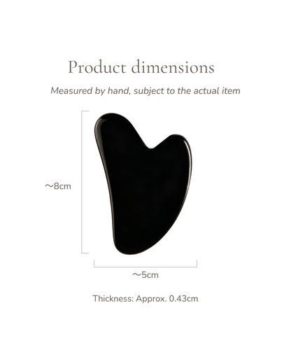 Crystal Gua Sha Board - Obsidian, For Grounding