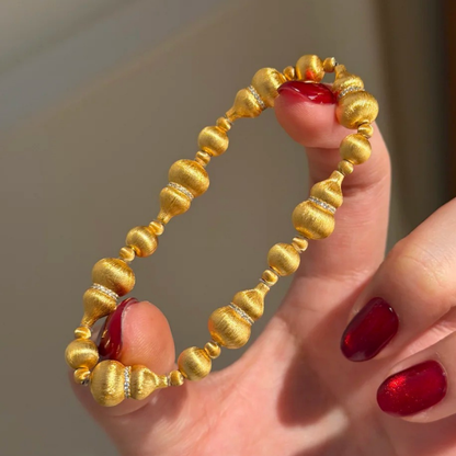 Gold-Plated 925 Silver｜Full Gourd Bangle