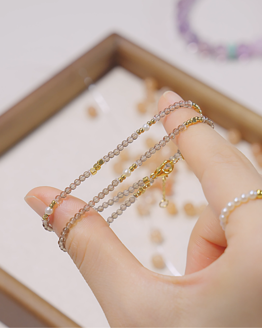 Full Circle Series, Smoky Quartz Bracelet, Smooth Your Path