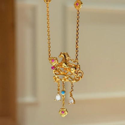 Gold-Plated 925 Silver｜ Wheat Ear Stud Earrings Necklace