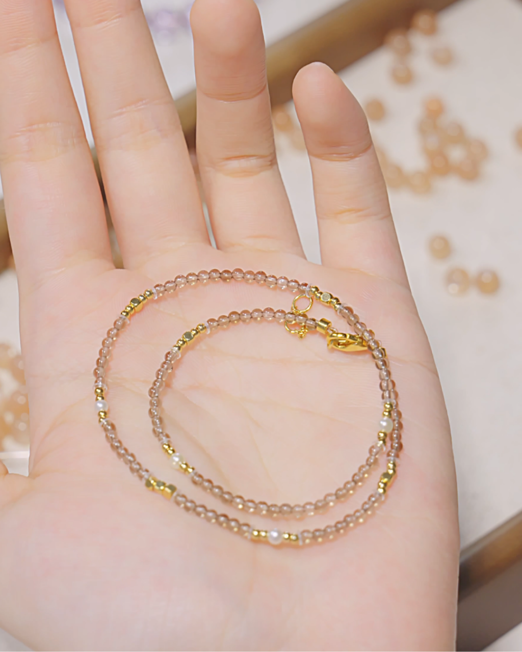 Full Circle Series, Smoky Quartz Bracelet, Smooth Your Path