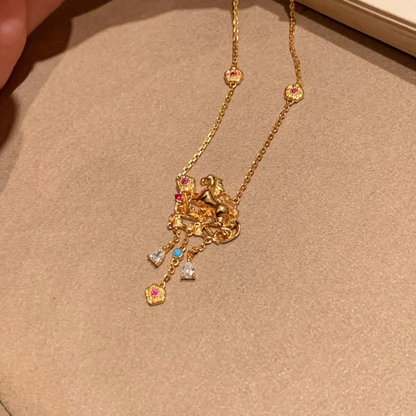 Gold-Plated 925 Silver｜ Wheat Ear Stud Earrings Necklace