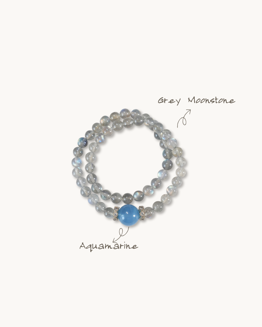 Echoes of the Past, Multi-Wrap Moonstone Bracelet, Soothe Your Mind