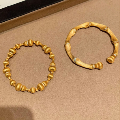 Gold-Plated 925 Silver｜Full Gourd Bangle
